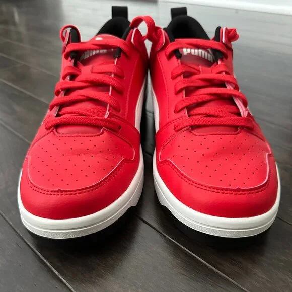 Puma Rebound Layup Lo Red, Black & White US Men's 10.5 Sneakers NWOT - Picture 5 of 12